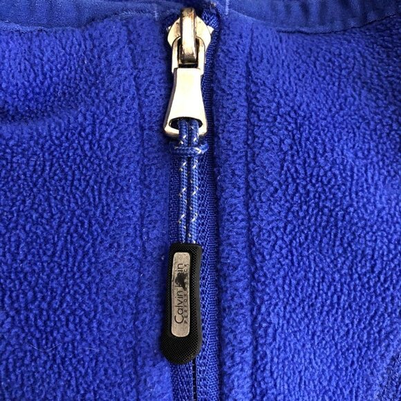CALVIN KLEIN PERFORMANCE - Blue Full Zip Fleece Jacket with Pockets - Size Small - Picture 4 of 5